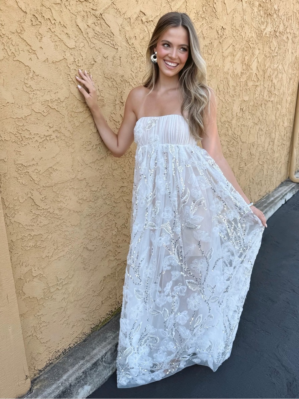 Helsi Beatrice strapless maxi dress